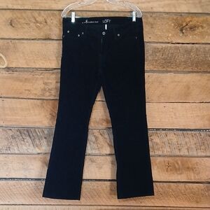 LOFT Black Corduroy Boot-Cut Women's Jeans Sz 8/29